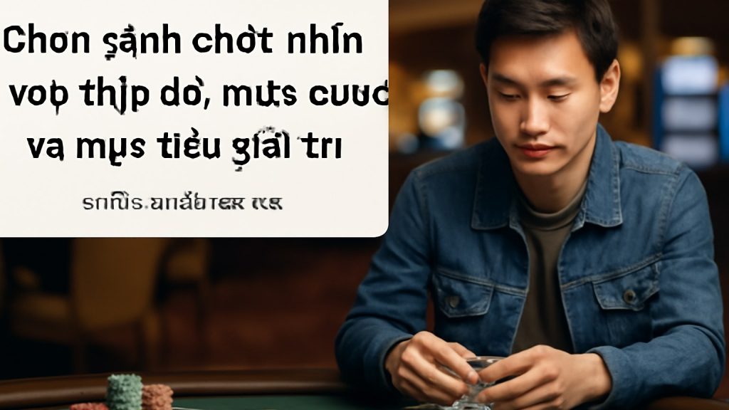 Chọn sảnh chơi: nhìn vào nhịp độ, mức cược và mục tiêu giải trí Minh họa: Chọn sảnh chơi: nhìn vào nhịp độ, mức cược và mục tiêu giải trí